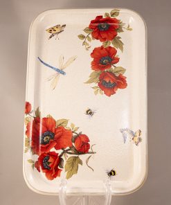 Vallmo Fyrkantig bricka